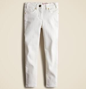 Crewcuts J.Crew Colored Runaround Jeans Girls Sz 12 White Denim Slim Fit Stretch